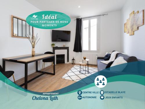 Blaye Apartment | "Appartement Chelona'Luth" par Chelona'Loc - 5 personnes - Centre ville