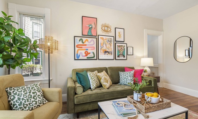 Beverly Apartment | Artful Escape Minutes to Salem, Beach and Train to Boston Private Parking
