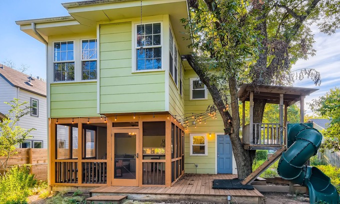 Dawson House | Authentic Mid-Century - Lush backyard and custom playscape! - by PMI Austin Metro