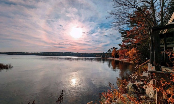 Sullivan House | Back of the Moon Lakefront Camp, family, watersports, fire pit, 1 dog, beach, sl