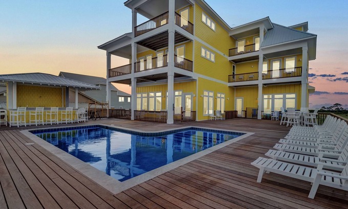 Southpointe House | Banana Cabana 2.0. Luxury, Gulf Front, 3 story beach house with private pool.