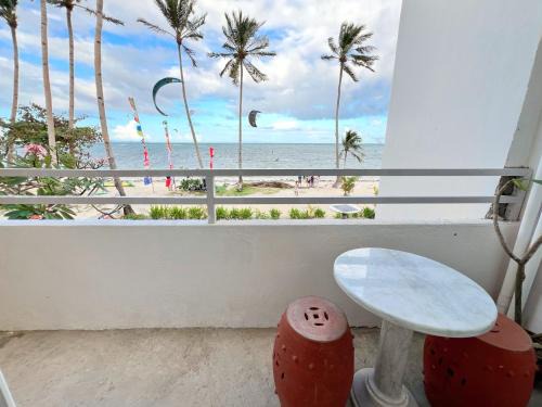 Boracay Island Apartment | Beachfront Apartment with Two Queen Beds, Kitchen and Balcony