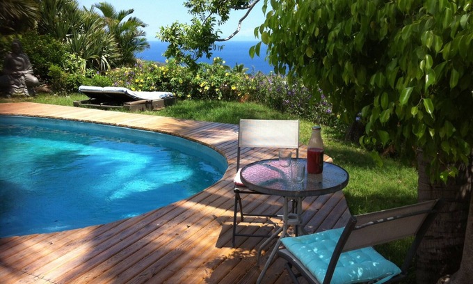 Plateau-Caillou House | Beautiful Creole villa with exceptional ocean view-Pool-Jacousi - West of the island