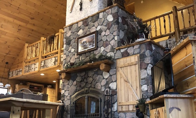 Trego House | Beautiful spacious secluded log home located feet from ATV/snowmobile Trails