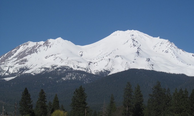 Mount Shasta Cottage | Best views of the mtn and a private creek! Farm fresh veggies and eggs too.
