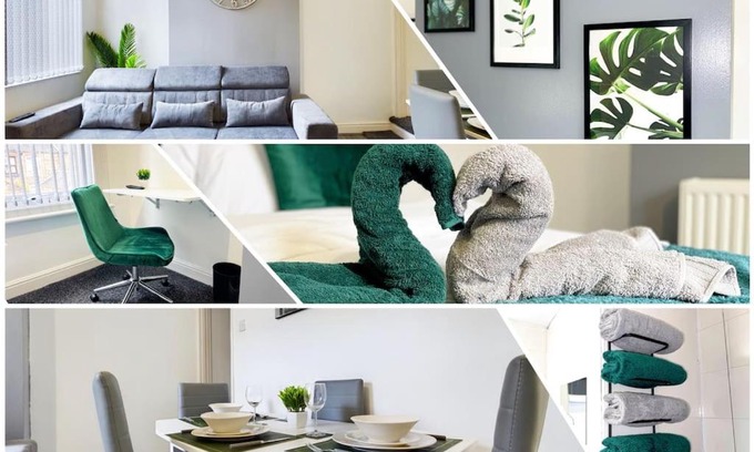 Stoke-on-Trent House | Birks House By RMR Accommodations - NEW - Sleeps 8 - Modern - Parking