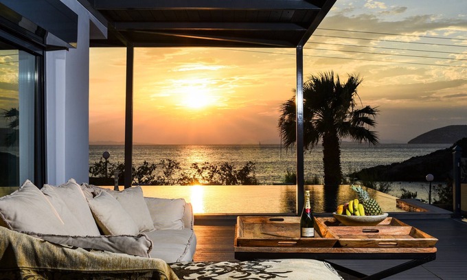 Palaia Fokaia Villa | Black Diamond Luxury Beachfront Villa Selenia