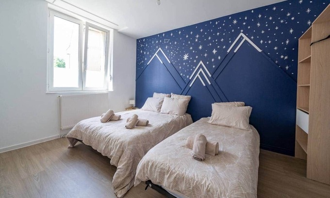 Homecourt Apartment | Bleu Océane - Wifi - Gare - 3 lits - Tout équipé