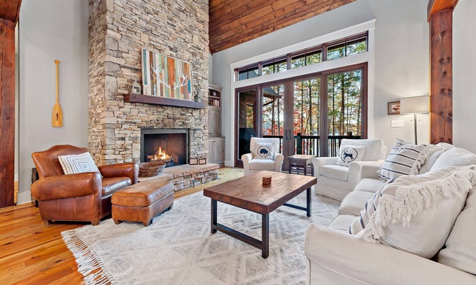 Nebo Cabin | Bluegill Lodge | Lakefront Luxury, Private Dock & Access to Camp Lake James Amenities!