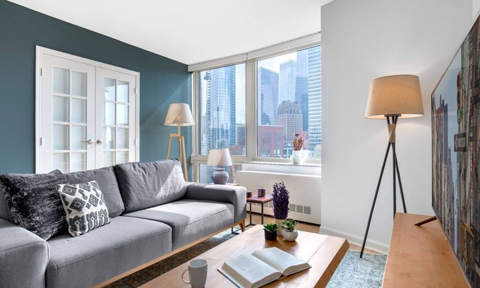 Battery Park City Apartment | Blueground | Battery Park City, rooftop, nr Hudson River Park