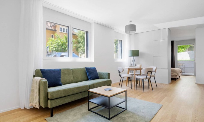 Seebach Apartment | Blueground | Seebach, balcony, nr Zürich Zoo