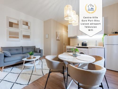 Villette Gare Apartment | BnGo I Luxe & Confort I Gare PartDieu, 2 personnes, Aéroport, Rhone-Express