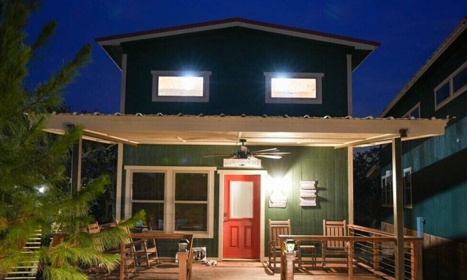 Bridgeport Cabin | Cabin 8 - CampQYB- Modern Lux Cabin, Hot Tub, FirePit, Sauna