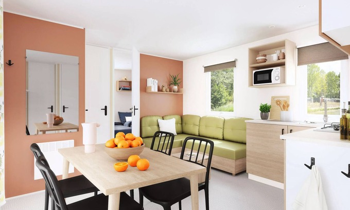 Ambon House | Camping Ker Yaoulet * - Mobile Home 4 Rooms 6 People + TV