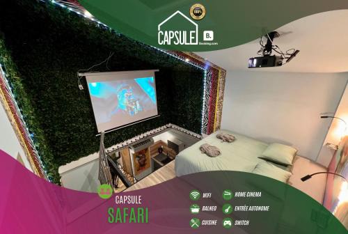 Douai Apartment | Capsule Safari - Jacuzzi - Nintendo Switch - Netflix & Home cinéma - Pouf géant - Filet suspendu