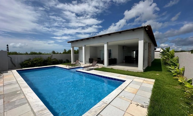 Touros House | Casa Beira Mar com Piscina, Churrasqueira - Praia de Touros - RN - Petfriendly