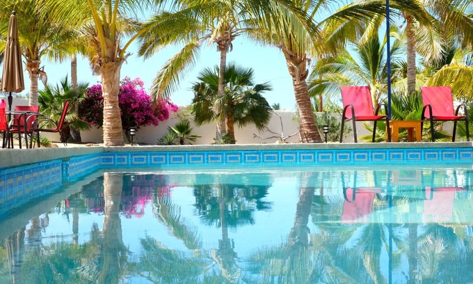 El Sargento Villa | Casa Carolina's A Beautiful Beach House Surrounded By Palm Trees & Flowers.