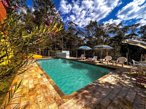 Sao Paulo House | Casa de campo com churrasq e piscina em Embura SP