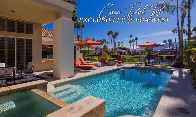 La Quinta House | Casa Del Rio Luxe 3BR w Pool Spa Lake Views