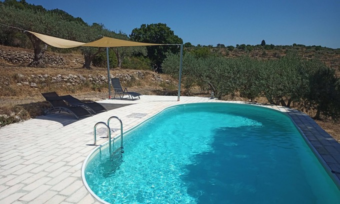Buscemi House | Casa Rustico Relax completely private with pool in the olive grove with a fantastic panorama