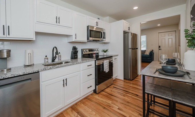 Civil Rights Historic District Condo | Central Suite D - 2 Bedrooms/King Bed/Parking