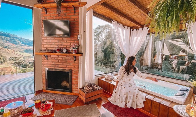 Rancho Queimado Ski Chalet | Chalé Caminho do Sol - 1 - com Jacuzzi e Lareira