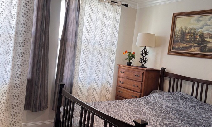 Cypress House | Charming bedroom with private bathroom in Cypress, California with AC, Internet