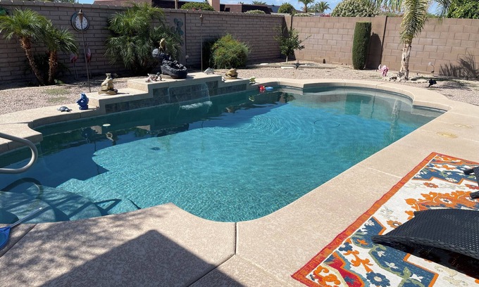 Maricopa County House | Charming main core of Sun City home with AC, WiFi and beautiful patio & pool.