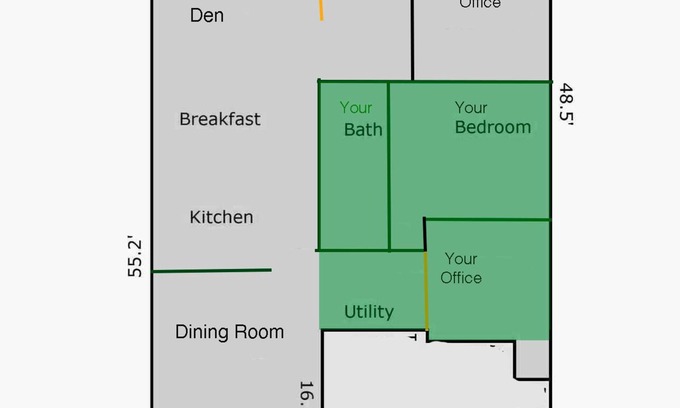 Alban Hills House | Charming Suite - Bdrm, Office And Bath in Northwest Albuquerque