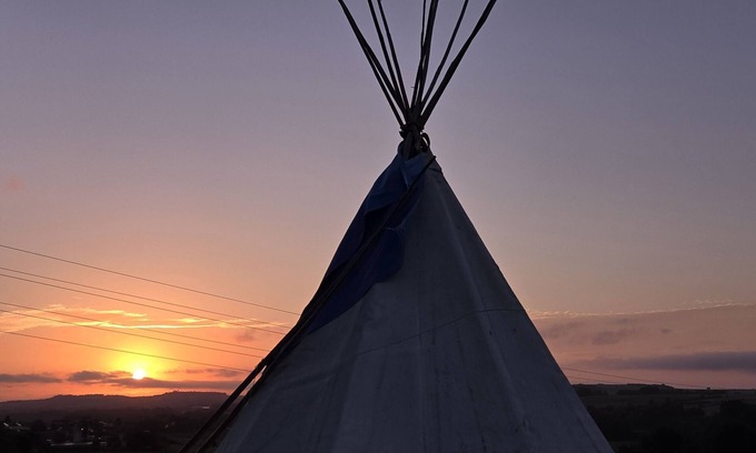 Bulford RV Rental | Classic Tipi with county view