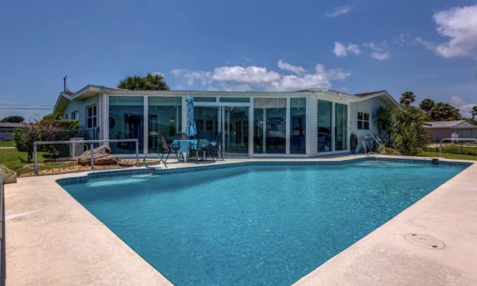 Cocoa Isles House | Close To Beach Pet Friendly Waterfront Pool Home