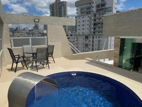 Boqueirao Apartment | Cobertura com Piscina e churrasqueira Privativas em Santos - 100m da praia Boqueirão