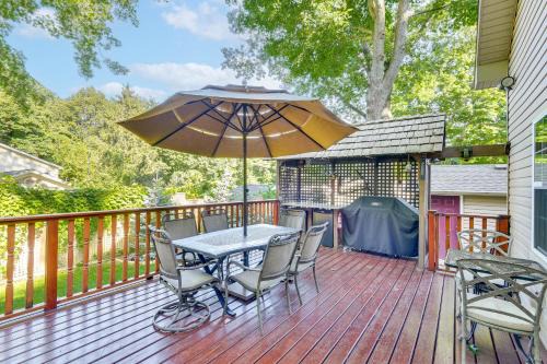 Lake Michigan Beach House | Coloma Retreat with Fire Pit, Walk to Beaches!