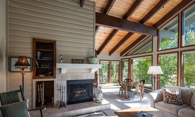 Warm Springs House | Creek Front Duplex | Close to Lifts with Hot Tub