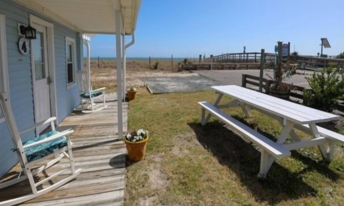 Kure Beach House | Crystal Shores Unit 4 - Ocean Front Unit With Views Of The Sand Dunes And Ocean! Steps Away From Beach! Villa by Redawning