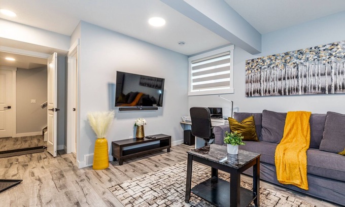 Airdrie Apartment | Deluxe Suite w/Fast WiFi, Perfect for Long Stays
