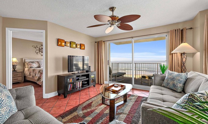 Seawinds Condo Condo | Direct oceanfront corner condo with stunning views, huge balcony, heated pool, and garage parking