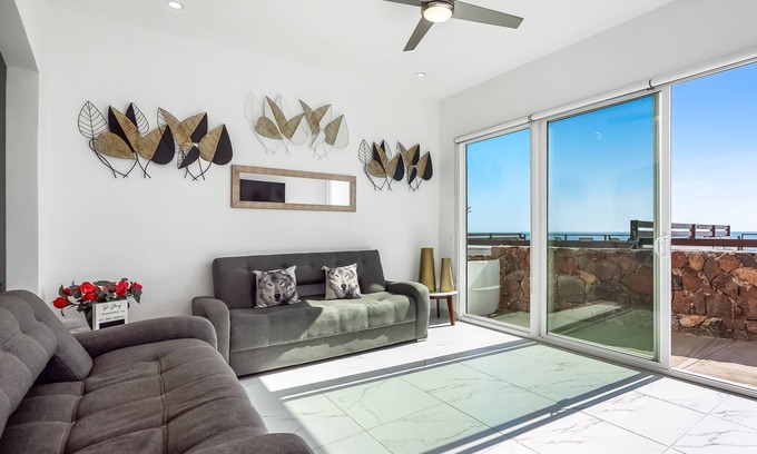 La Paloma House | Dog-friendly home with heated outdoor pool, hot tub, balcony, rooftop terrace
