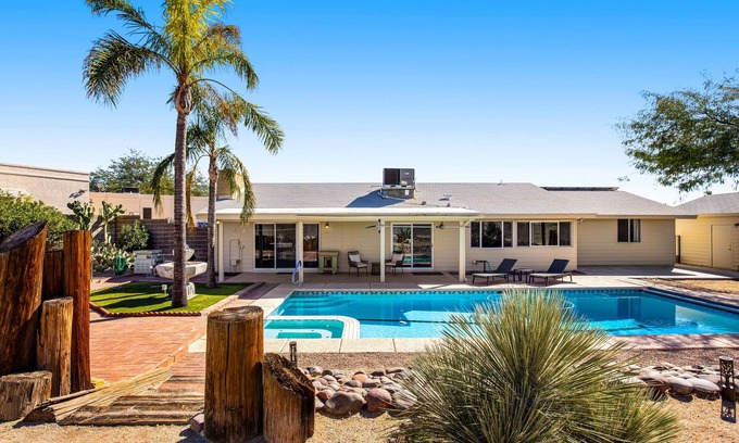 Harrison East South House | Dog-friendly sunshine stay with private pool, spacious yard, central AC & W/D