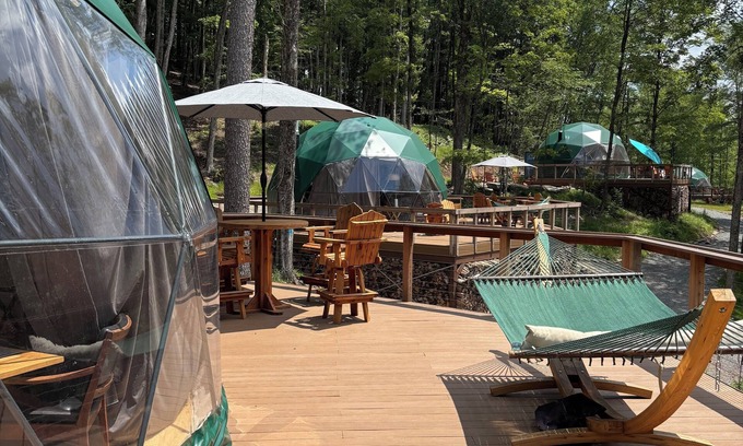 Swan Lake RV Rental | Domes at Catskills a lakefront glamping adventure for adults