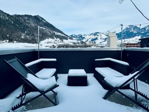 Brunnen Apartment | Dora o wellness o mountainview o lake Lucerne