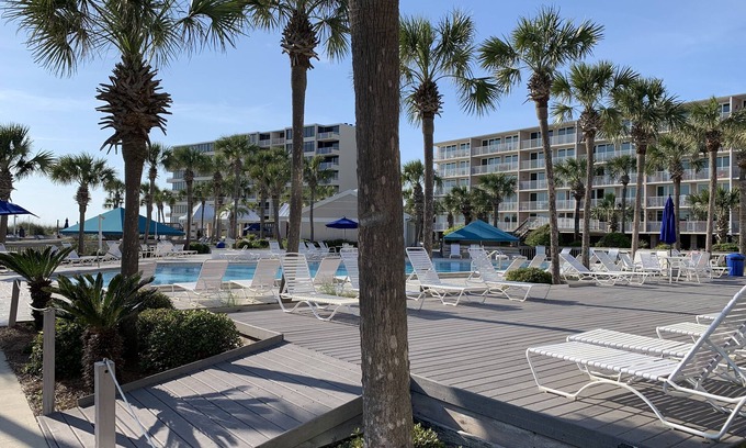 Gulf Lagoon Beach Condo | Dunes of Panama A102 - Beachfront - just 100 Steps to sand;: Free Beach Chairs