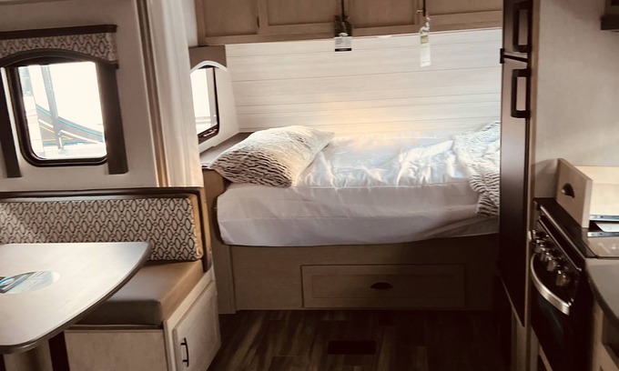 Jamul RV Rental | Eco Friendly fully loaded trailers in the mountains! Your ultimate camping stay!