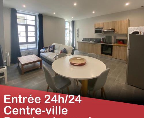 Mayenne Apartment | "En Roue Libre" 45m2 au calme centre-ville rez-de-chaussée