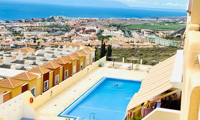 Costa Adeje Apartment | Enjoy Sunsets at Fully Equipped 2BR Oceanside View