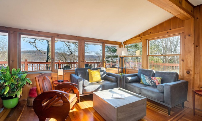 Sterling Forest Cabin | Enjoy the view and easy lake access just steps from the Appalachian Trail