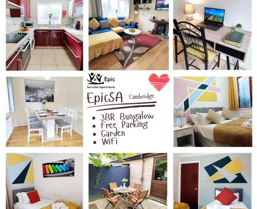 Cambridge Apartment | Epicsa - Quiet Bungalow, 3 Bedroom with Parking & Garden