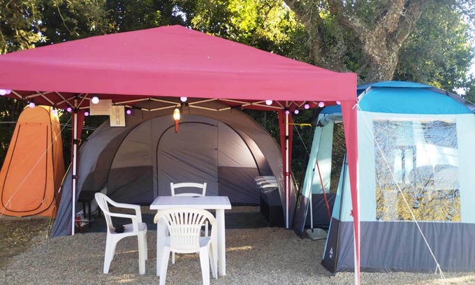 Norbello RV Rental | Equipped Tent Nuraghe Ruiu 5 or 6 Pax