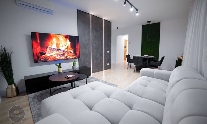 Sector 2 Apartment | Executive 2BR Apartment Sleeps 4 Near Promenada Mall with Balcony and Fast WiFi