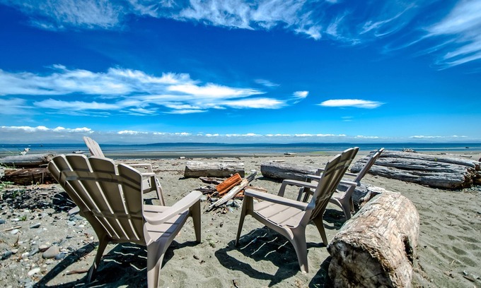 Point Roberts House | Expansive Views, On the Ocean, Private Beach! Forever Sands!